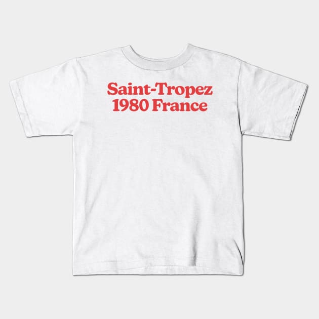 Saint Tropez 1980 France Kids T-Shirt by John white